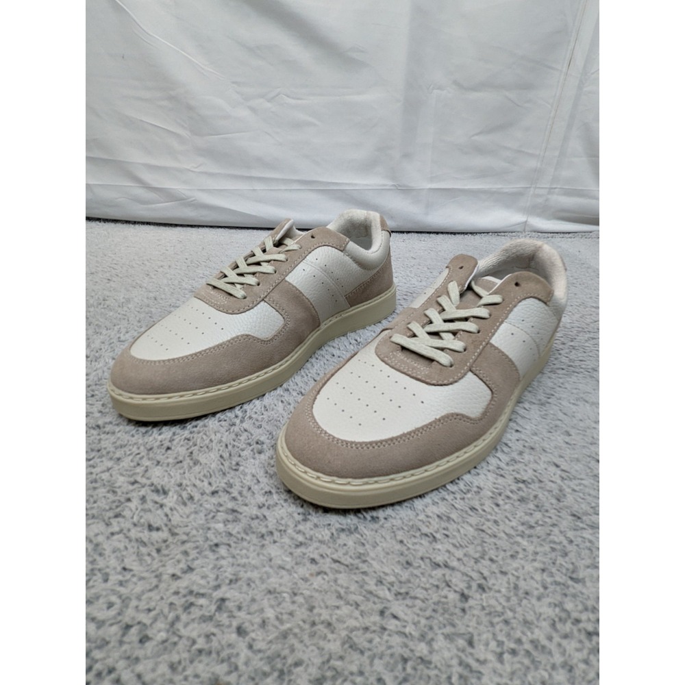 New Steve Madden Jerro White Beige Sneakers Shoes Mens 8.5 NIB‎